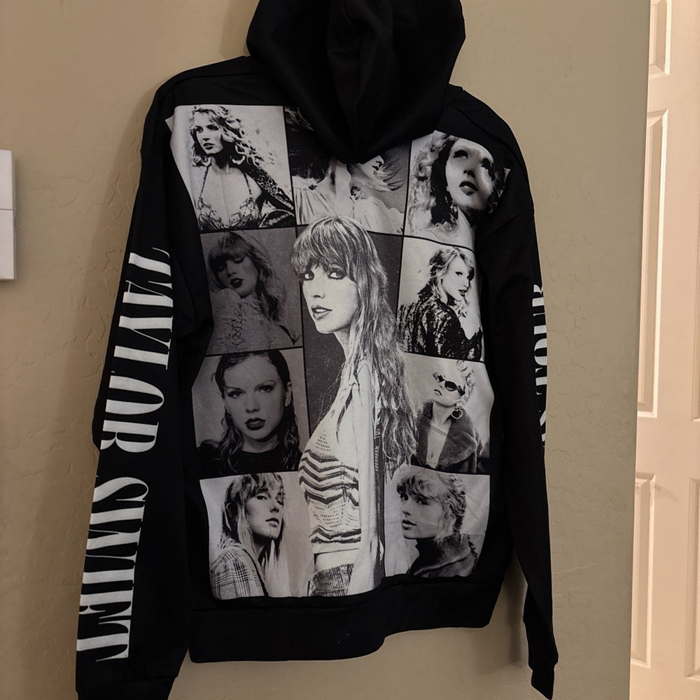 Taylor Swift Eras tour Merch -Rare Black Graphic Hoodie